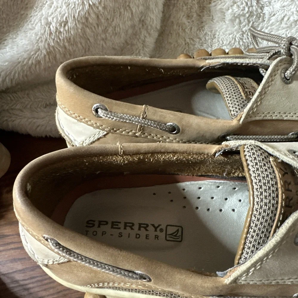 Boat Shoes, Sperry Top Sider Flats Lace Up Brown Leather Men's 11 M